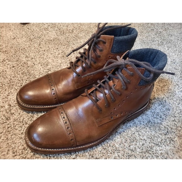 Johnston & Murphy Karnes 1850 Cap Toe Leather Boots | Men\'s 8.5M | Brown main image 13